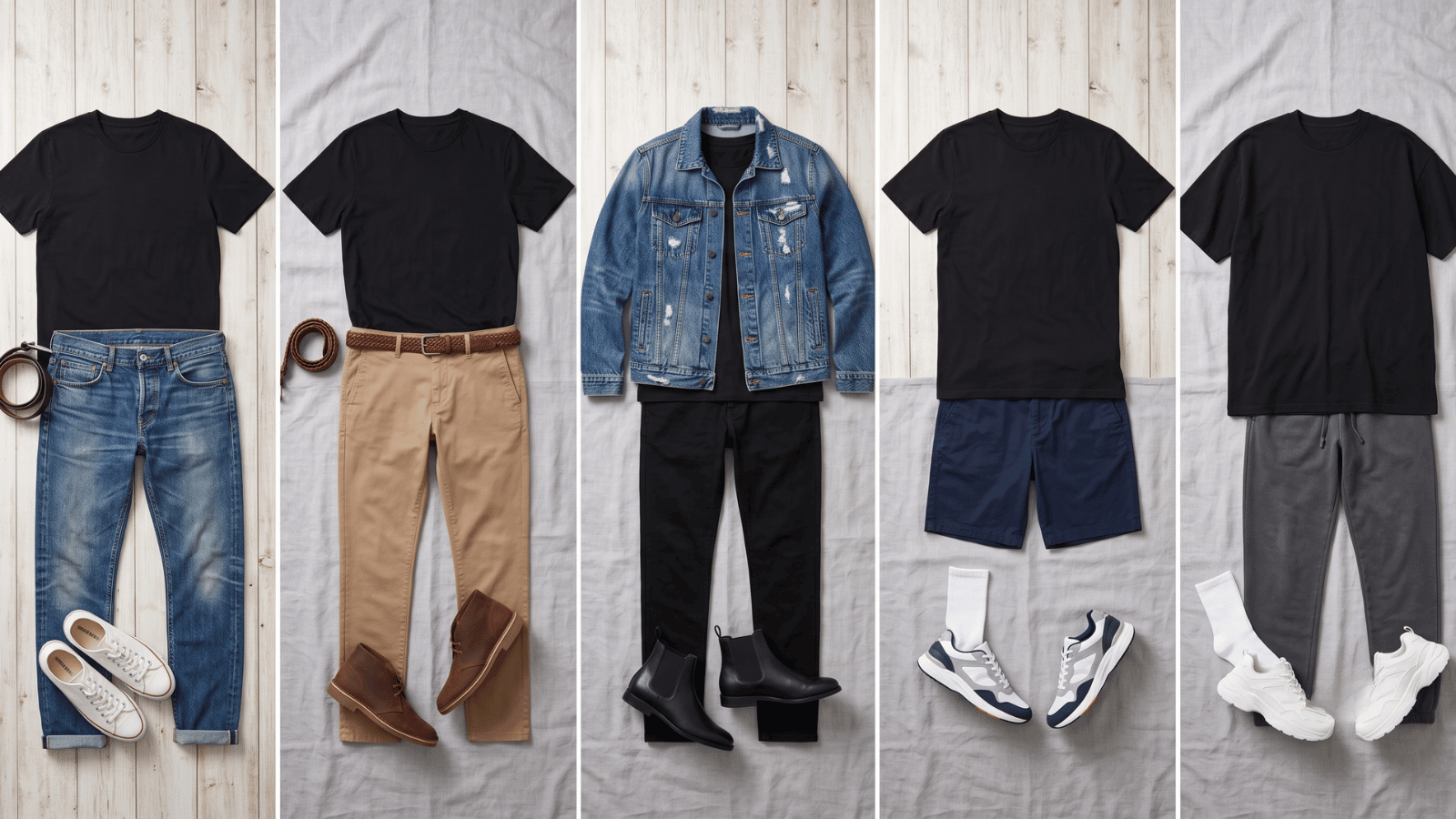 How to Style a Plain T-Shirt Five Different Ways